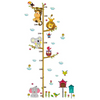 Animals Cartoon Lion Monkey Owl Elephant Height Measure Wall Sticker For Kids