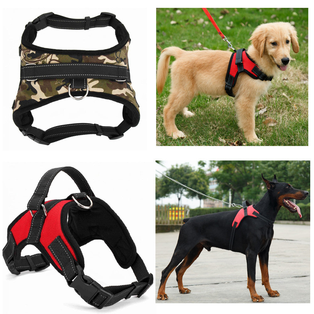 Dog Nylon Harness Padded Vest Collar