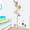 Animals Cartoon Lion Monkey Owl Elephant Height Measure Wall Sticker For Kids