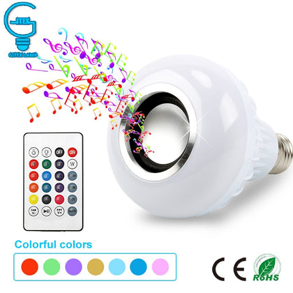 Smart RGB Bluetooth, Music Playing Wireless Led Lamp with 24 Keys Remote Control