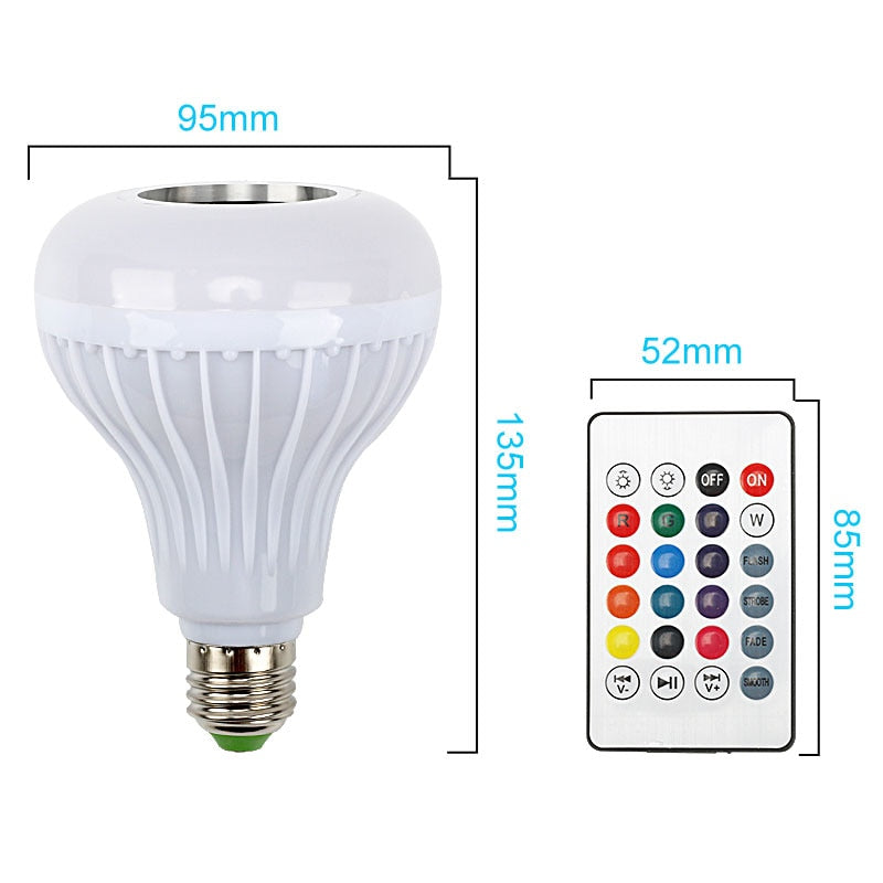 Smart RGB Bluetooth, Music Playing Wireless Led Lamp with 24 Keys Remote Control