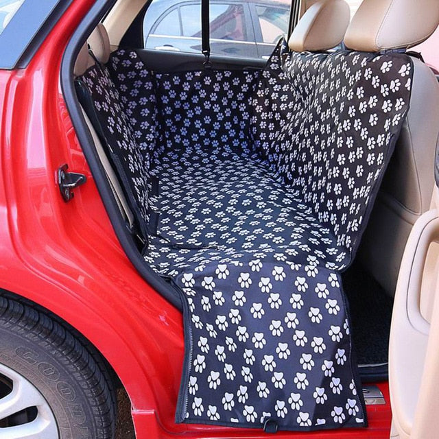 Pet Car Water Proof Seat Cover - Oxford Fabric Paw pattern Car Pet Seat Cover