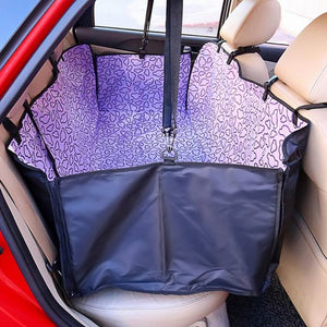 Pet Car Water Proof Seat Cover - Oxford Fabric Paw pattern Car Pet Seat Cover