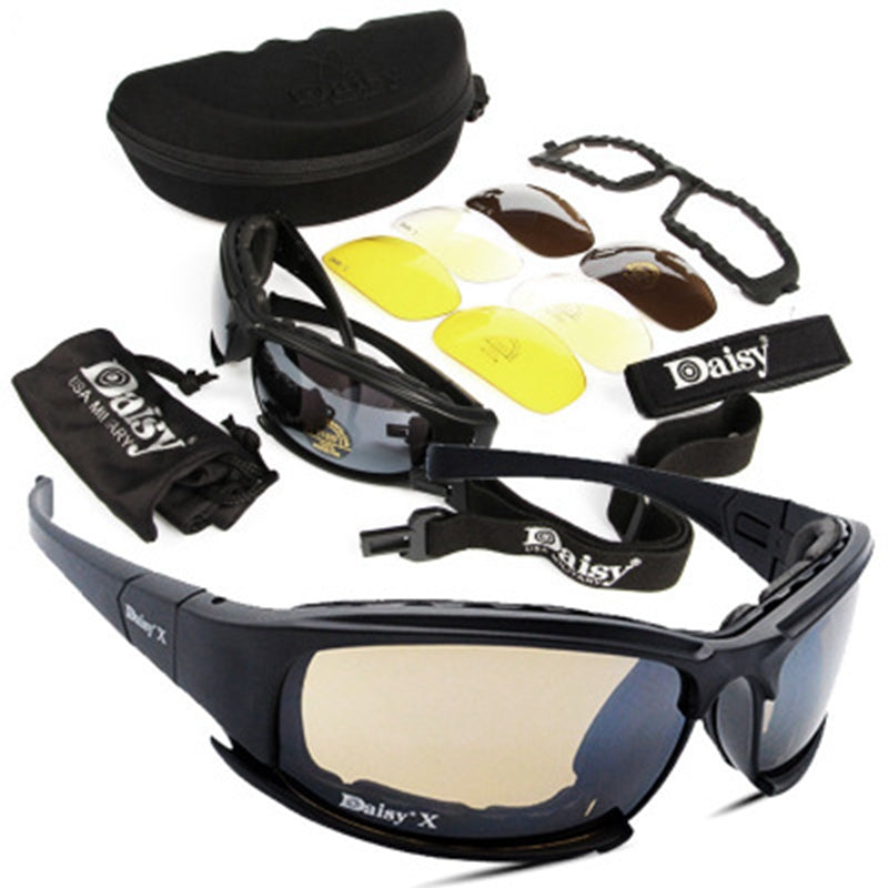 Tactical Army Sunglasses With 4 Lens