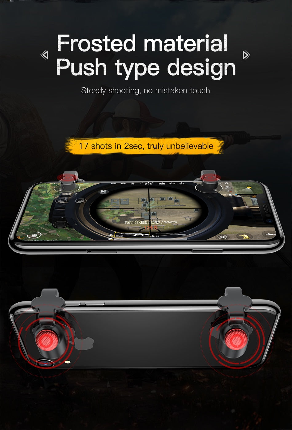 Joystick Trigger Fire Button for Mobile Phone (PUBG Game)