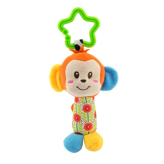 Baby Plush Rattle Toy Cute Animal Forms For Baby Crib - Cute Animal Doll Crib Bed Hanging Bells for Babies