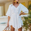 Flared Sleeves Crochet Swimwear Cover-ups 2019