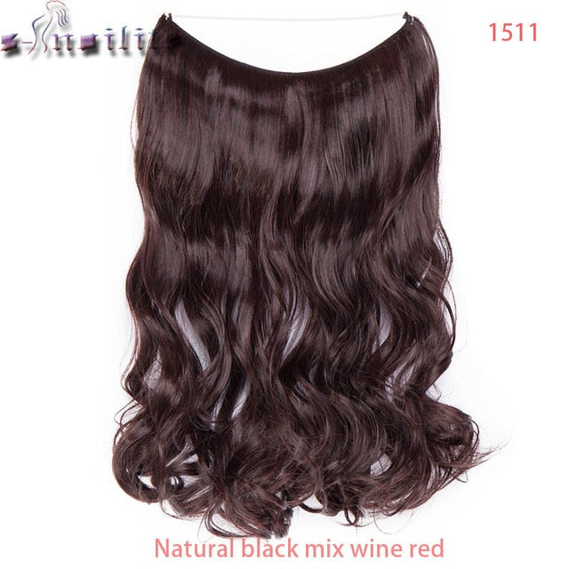 S-noilite 20 inch Invisible Wire Hair Extensions