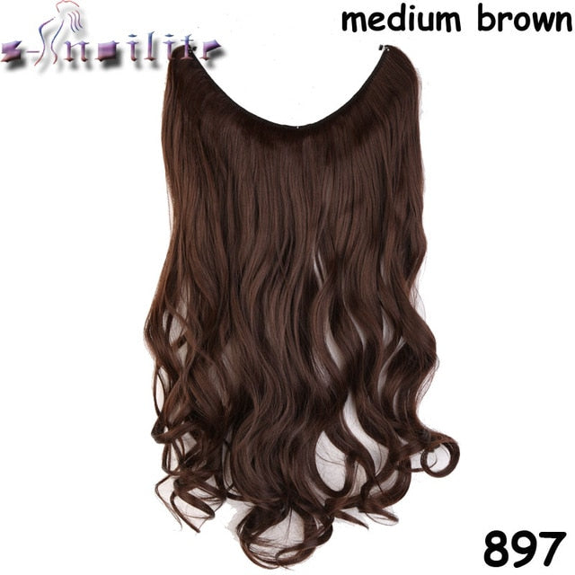 S-noilite 20 inch Invisible Wire Hair Extensions