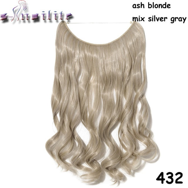 S-noilite 20 inch Invisible Wire Hair Extensions