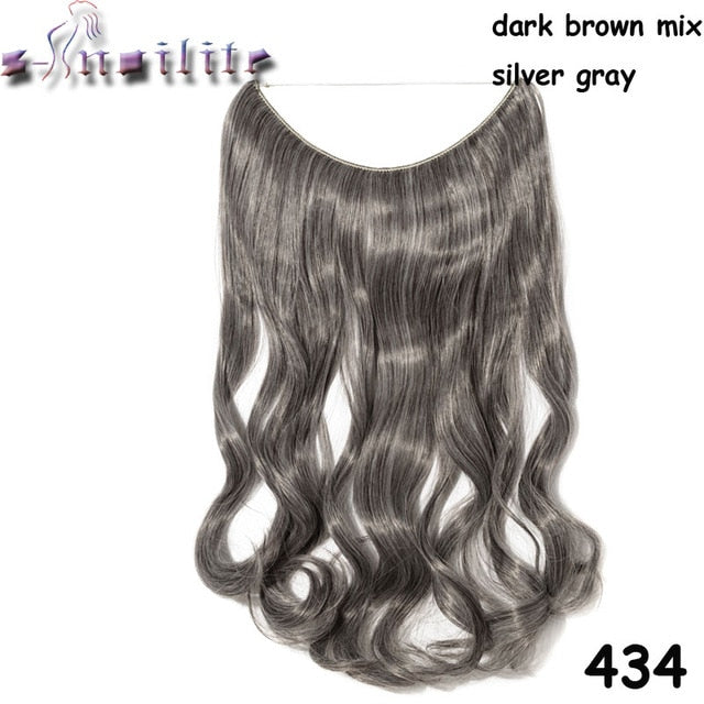 S-noilite 20 inch Invisible Wire Hair Extensions