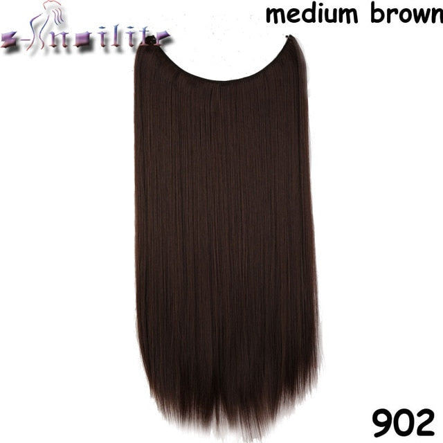 S-noilite 20 inch Invisible Wire Hair Extensions