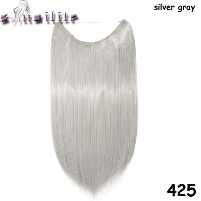 S-noilite 20 inch Invisible Wire Hair Extensions