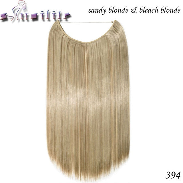 S-noilite 20 inch Invisible Wire Hair Extensions