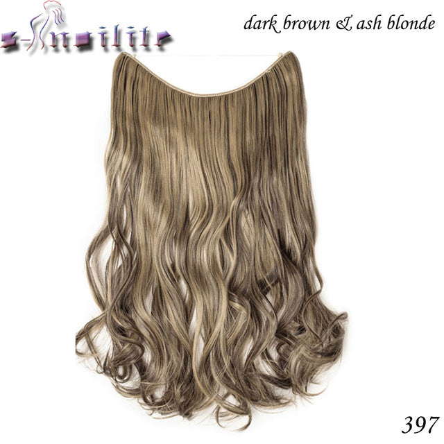 S-noilite 20 inch Invisible Wire Hair Extensions