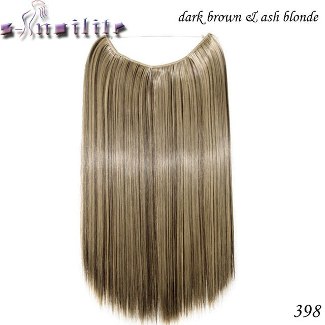 S-noilite 20 inch Invisible Wire Hair Extensions