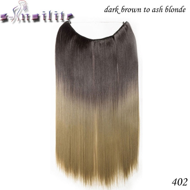 S-noilite 20 inch Invisible Wire Hair Extensions