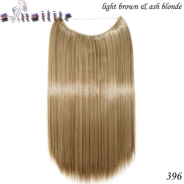 S-noilite 20 inch Invisible Wire Hair Extensions